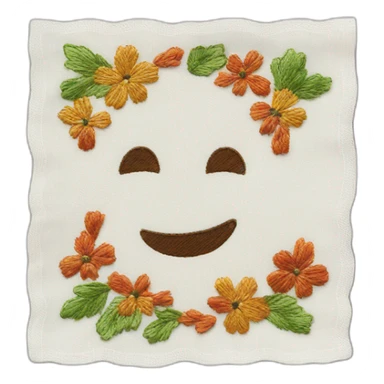 embroidered napkin sticker