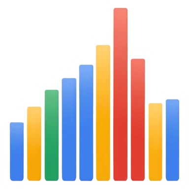 bar chart with Google colors sticker
