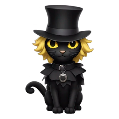 Chat noir fête sticker