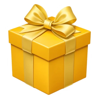 Decorative Gift Box yellow  sticker