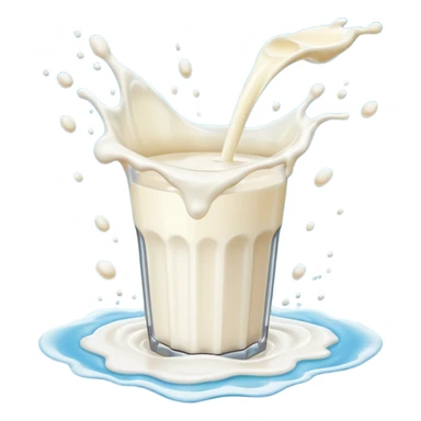 A squirt of milk flying in the air  sticker