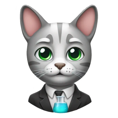 chemistry cat sticker