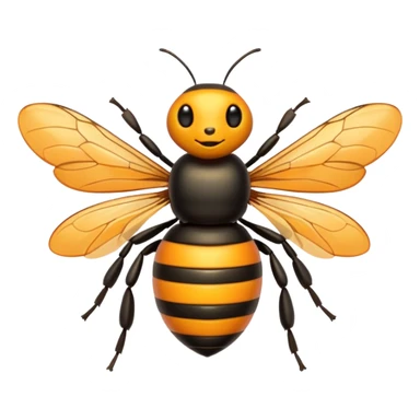 Lebah dadanya warna orange dan ekornya warna hitam  sticker