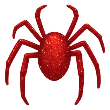 red leather glitter studded spider sticker