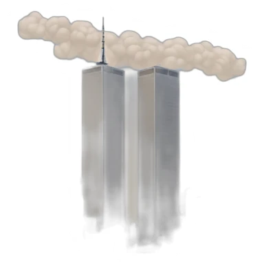 World Trade Center twin towers painting sticker