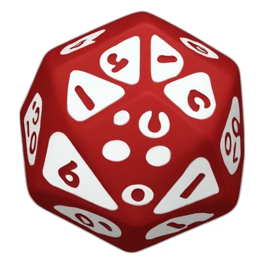 D20-die red 1 sticker