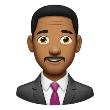 will smith with hearts in his eyes sticker