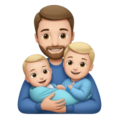 dad holding baby sticker