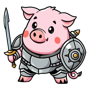 pig warrior sticker