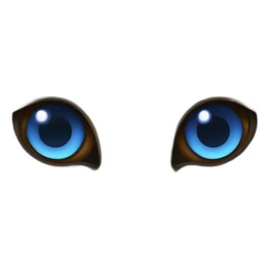 persian cat with a blue and brown eye sticker