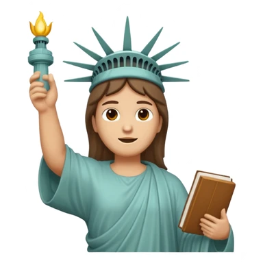 Cristo Redentor de Río de Janeiro, classic emoji style, arms open straight, long simple tunic, serene masculine face, no crown, no torch, no book, no pedestal, no background, distinct from Statue of Liberty sticker