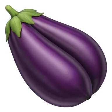 very long straight single eggplant sticker