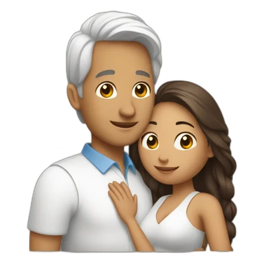 pareja blanca embarazada  sticker