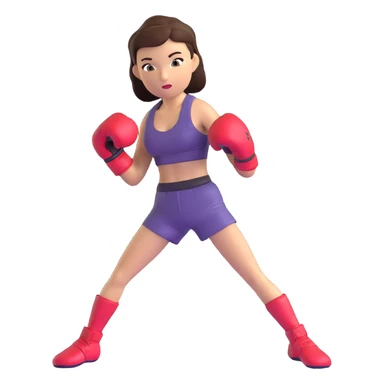 female kickboxer wearing boxing gloves sticker