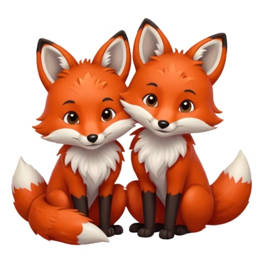 Two foxes in love  sticker