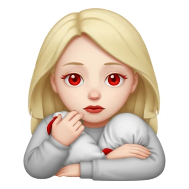 sleepy stoner girl emoji sticker