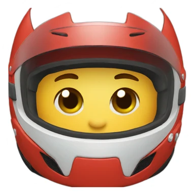 red motorcycle helmet with visor sticker