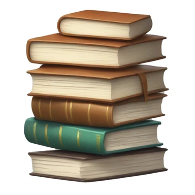 pile of modern books sticker