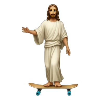 Jesus, skateboard sticker