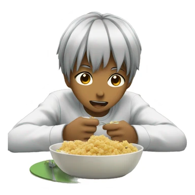L from anime eating and sit sticker