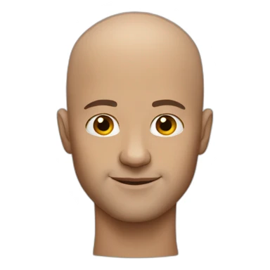 cool man without hair sticker