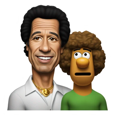 Photo realistic Muammar Gaddafi with cartoon Brian Griffin from Family Guy and Scooby Doo sticker