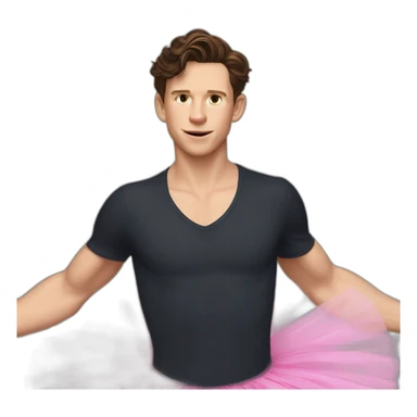 tom holland wearing a tutu sticker