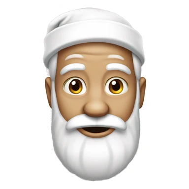 WHITE Santa Claus not dark sticker