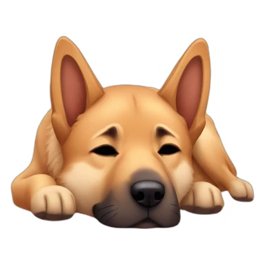 Cute German Shepard sleeping sticker