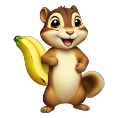 chipmunk-with-banana-in-hand sticker