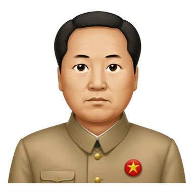 mao zedong photorealistic serious sticker