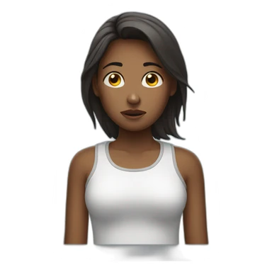 out of breath or tired girl sticker