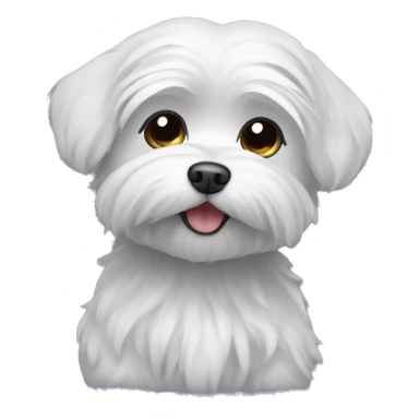 hugs black maltese dog  sticker