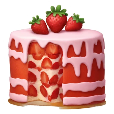 Strawberry cake sticker