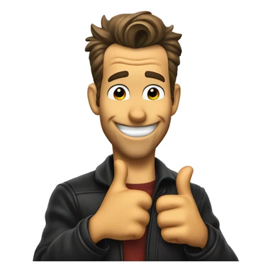 Ryan Reynolds giving a thumbs up to daffy duck sticker