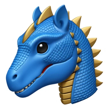 As un emoji de el dinosaurios ANQUILOSAURIO de perfil en color azul sticker