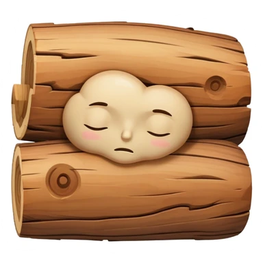 Log body with my head sleeping log body sticker