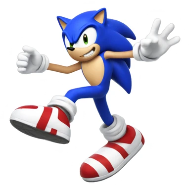 Sonic running sticker