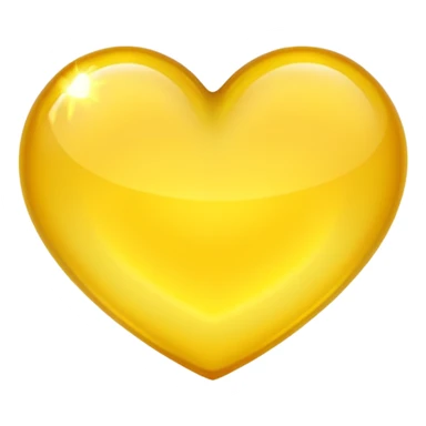 yellow heart with transparent center sticker