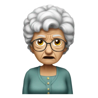 Angry granny sticker