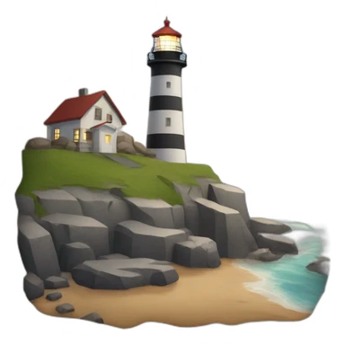 bedrock under a lighthouse sticker