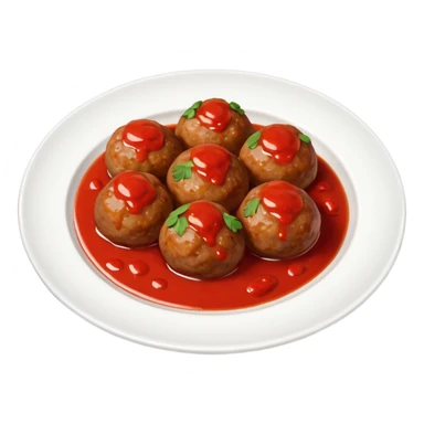 meatballs on plate sticker