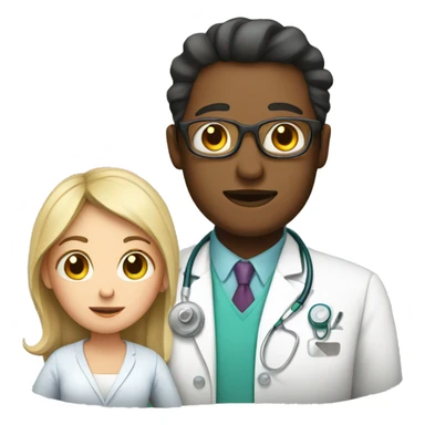 pregnant woman and a doctor sticker