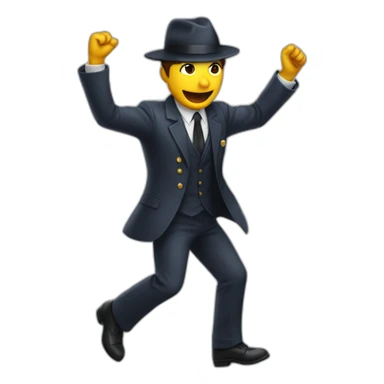 detective dancing at party sticker