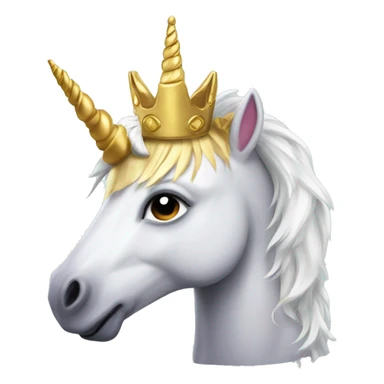 unicorn with gold crown sticker