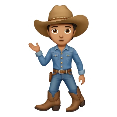 A realistic cowboy sticker