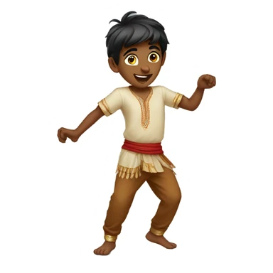 indian boy dacing sticker