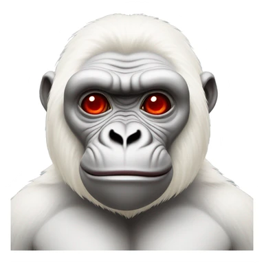 albino gorilla with red eyes sticker