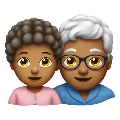 Baby and cool grandma  sticker