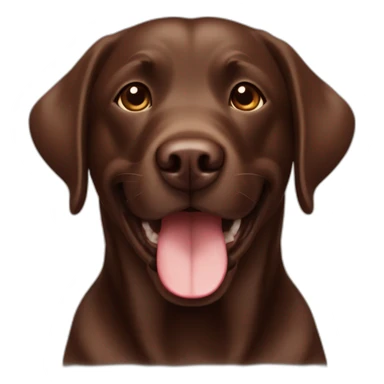 labrador Retriver chocolate color very happy sticker